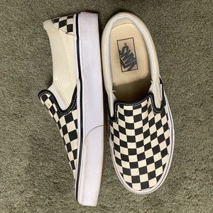 checkered slip on vans